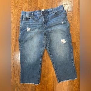 Terra & Sky Plus Size Denim Capri